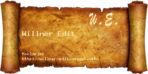 Willner Edit névjegykártya